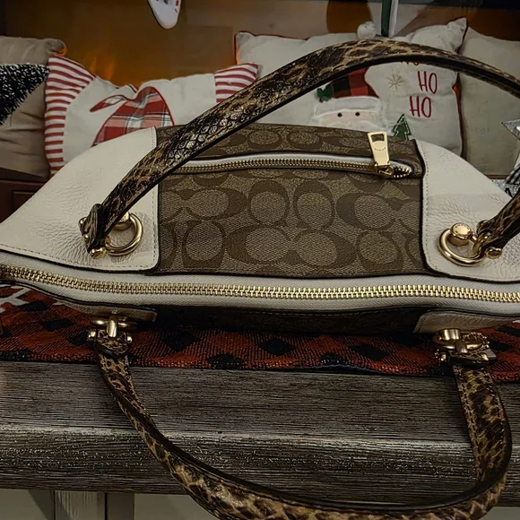 Coach Kacey Satchel Bag In Colorblock - Picture 8 of 15